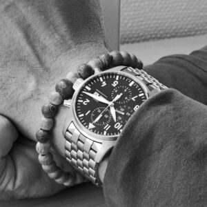 IWC Fliegeruhr Chronograph Pilot Chronograph Racing Green Edition mit IWC Edelstahlarmband